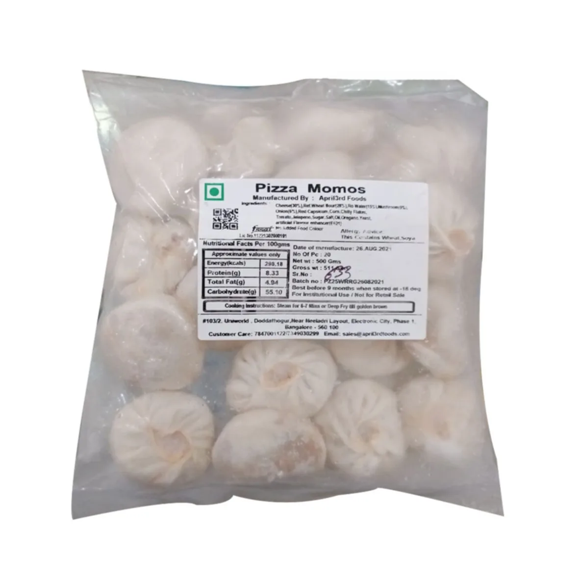Veg Momos 500gm Pizza Momos - 1