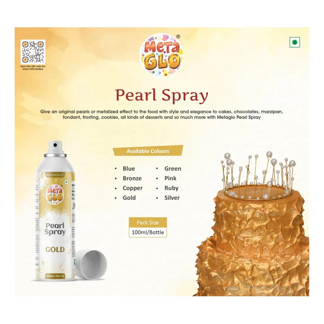 Meta Glo Pearl Spray Colour 100Ml - 1