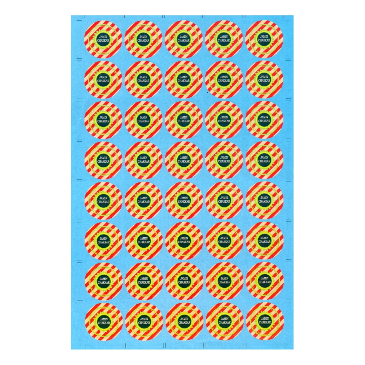 Diwali Crackers Chocolate Chakri Sticker Sheet - 1