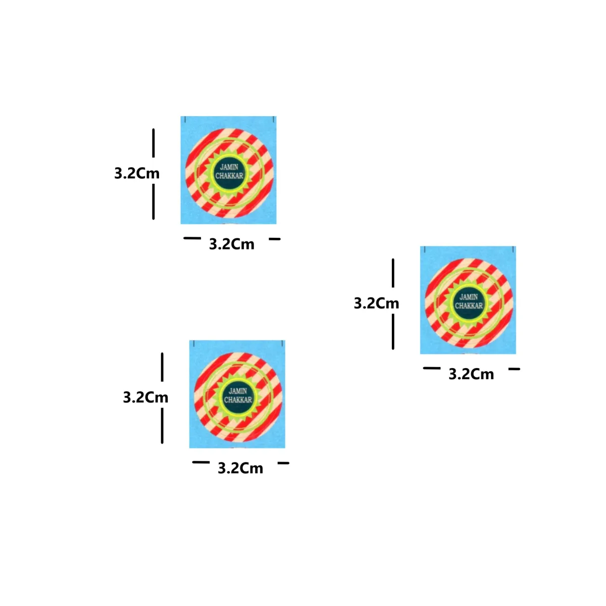 Diwali Crackers Chocolate Chakri Sticker Sheet - 3