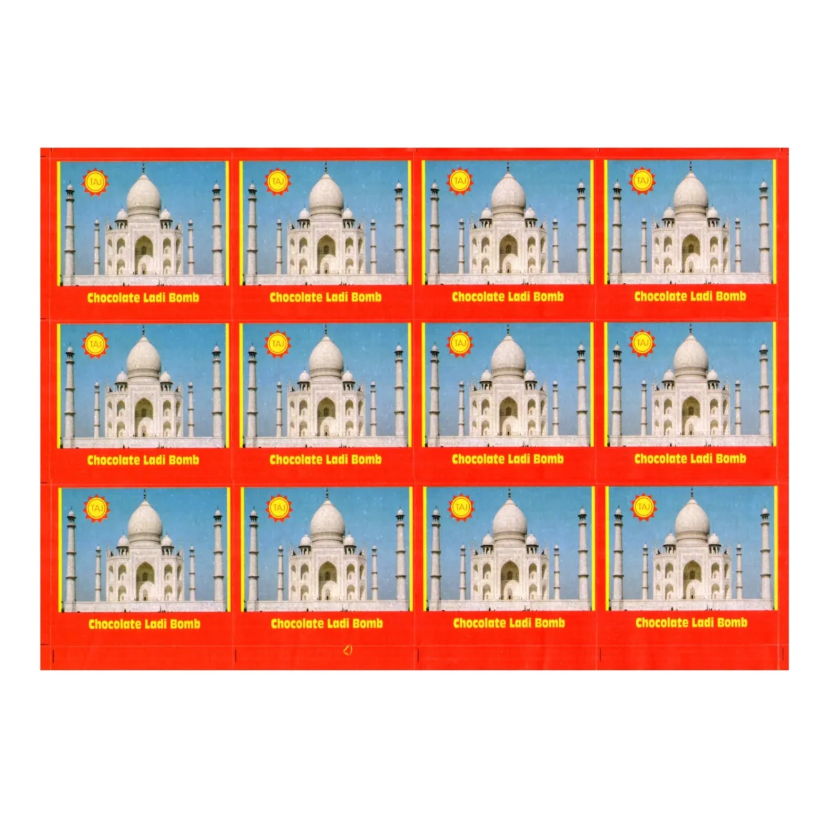 Diwali Crackers Chocolate Ladi Bomb Stickers Sheet - 1