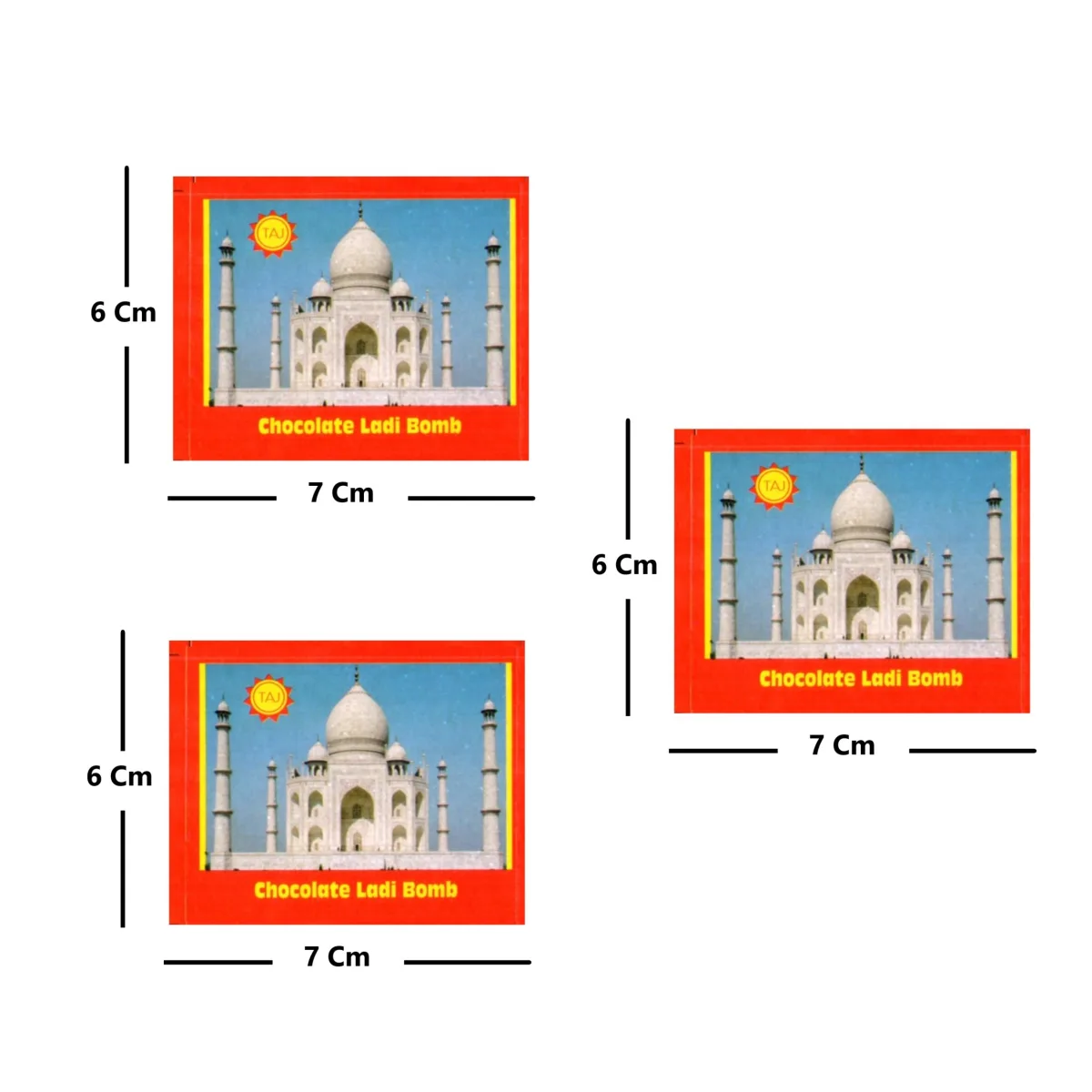 Diwali Crackers Chocolate Ladi Bomb Stickers Sheet - 2
