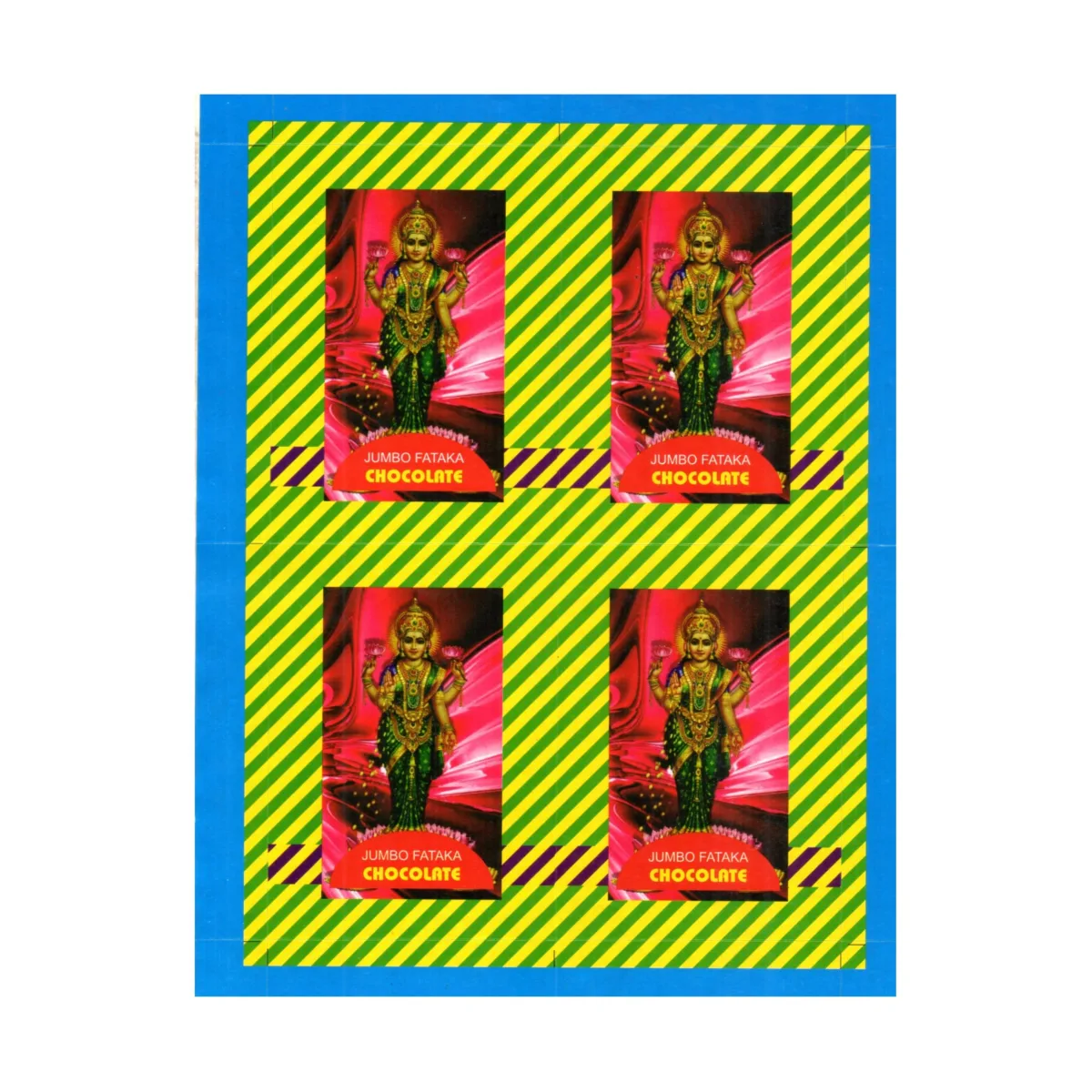 Diwali Crackers Jumbo Fataka Chocolate Sticker Sheet - 1