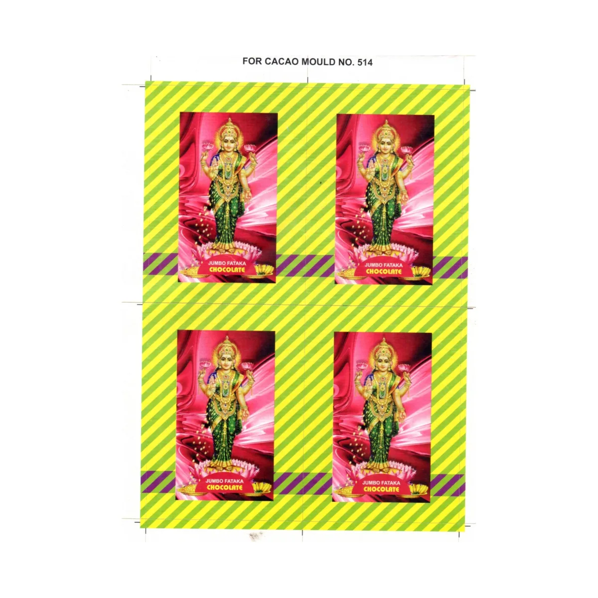 Diwali Crackers Jumbo Fataka Chocolate Sticker Sheet - 2
