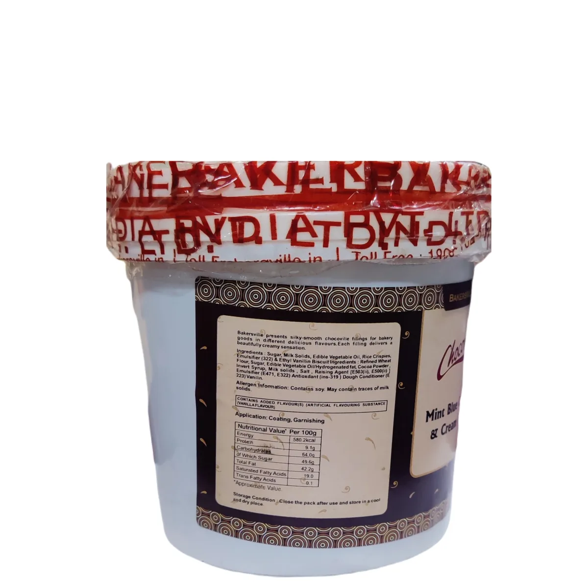 Chocoville Mint Blue Cookies and Cream Filling, 1Kg - 2