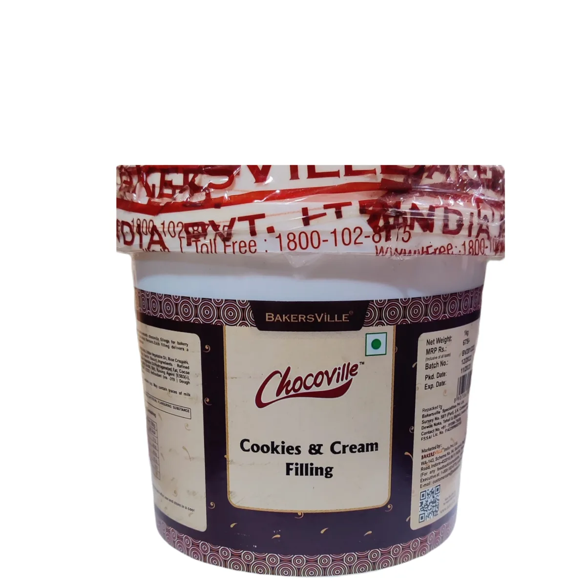 Chocoville Cookies and Cream Filling 1Kg - 1