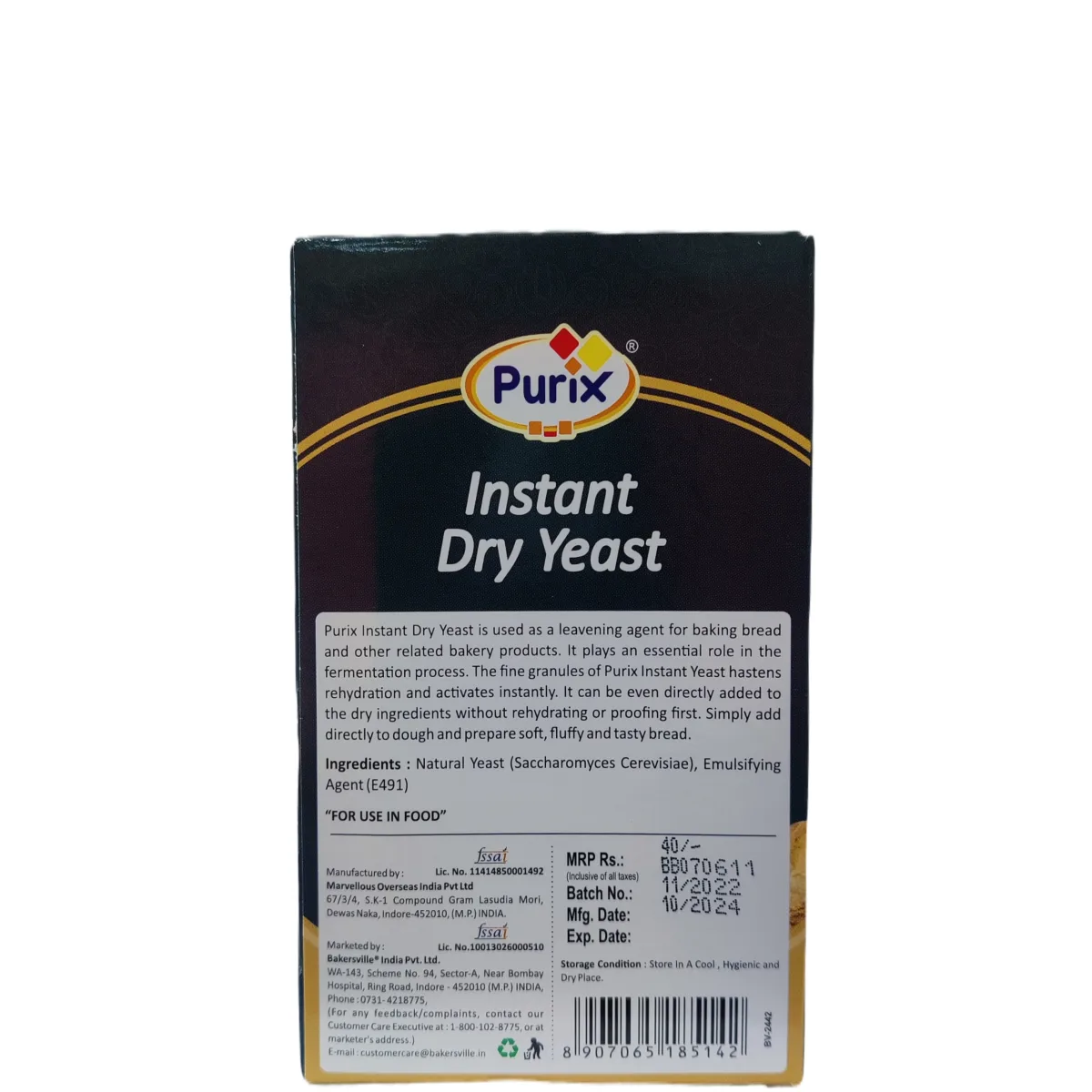 Purix Instant Dry Yeast 25gm - 3