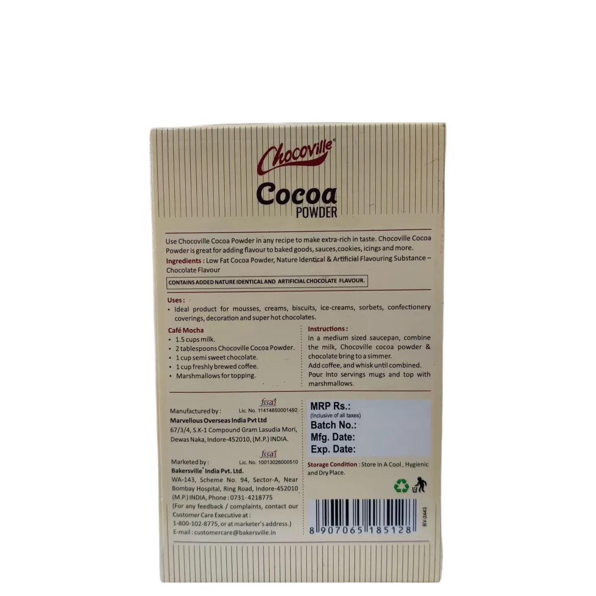 Chocoville Cocoa Powder 50gm - 3