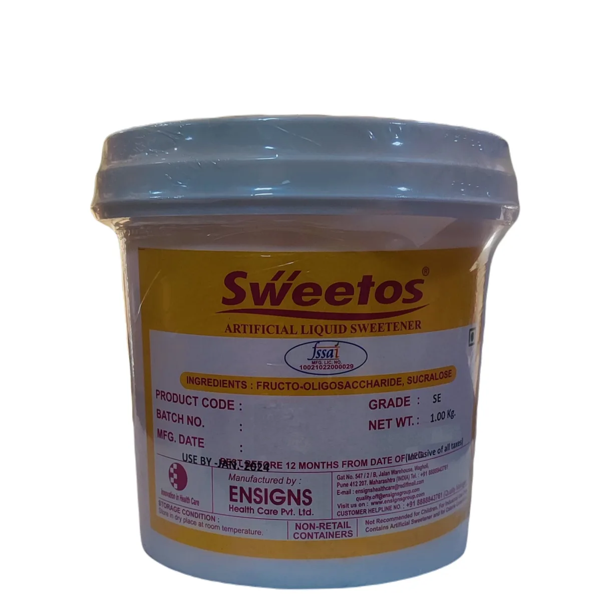 Sweetos Artificial Liquid Sweetener 1Kg - 1