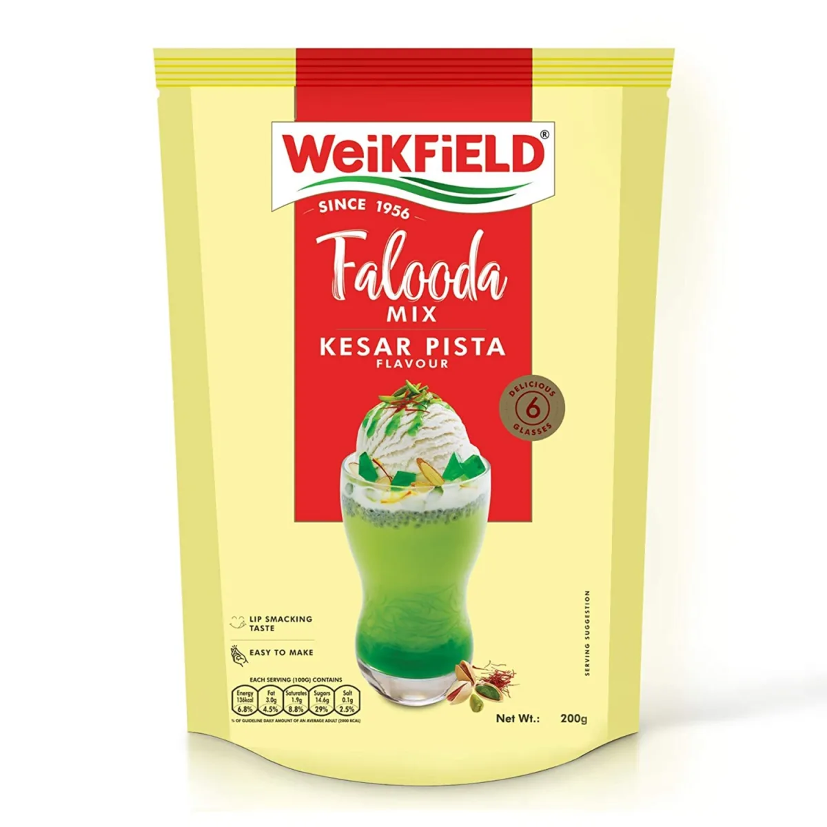 Weikfield Falooda Mix 200gm Kesar Pista - 1