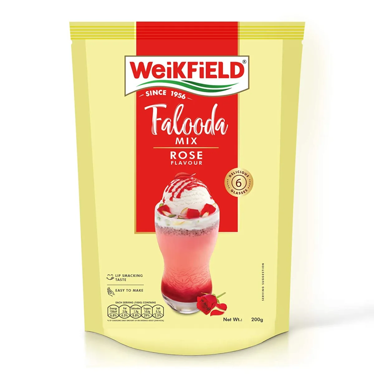 Weikfield Falooda Mix 200gm Rose - 1
