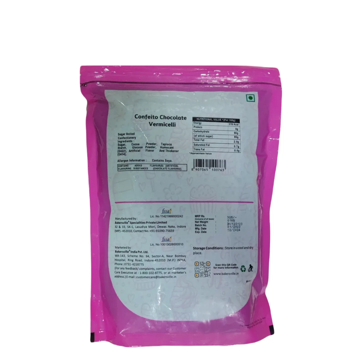 Wow Confeito Choco White Vermicelli 1Kg - 2