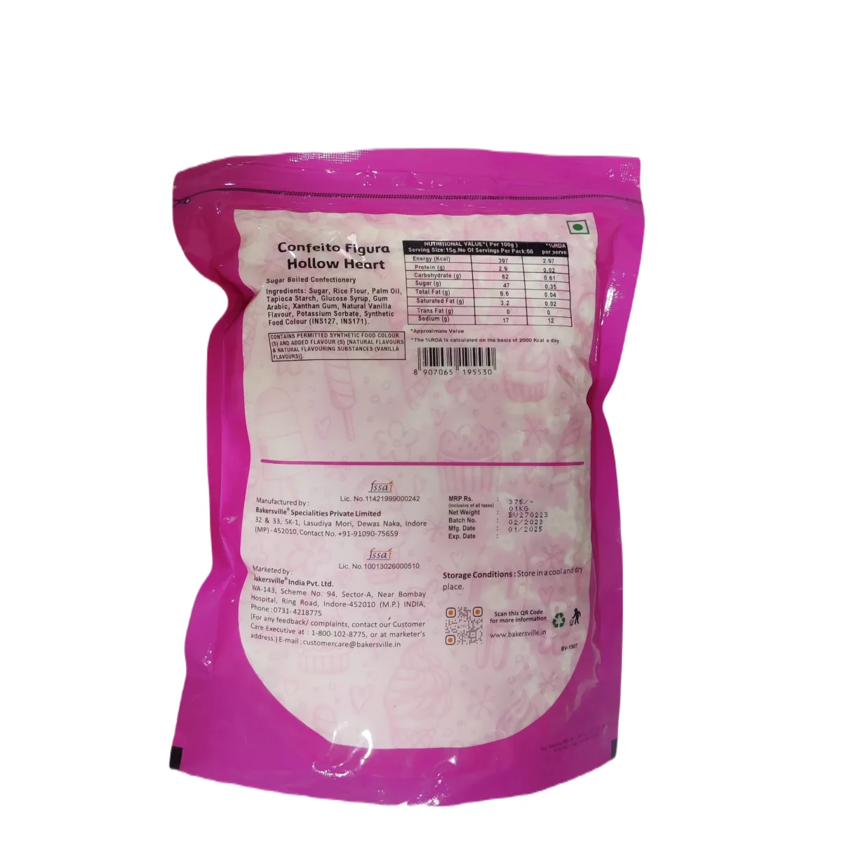 Wow Confetti Hollow Heart 1Kg - 2