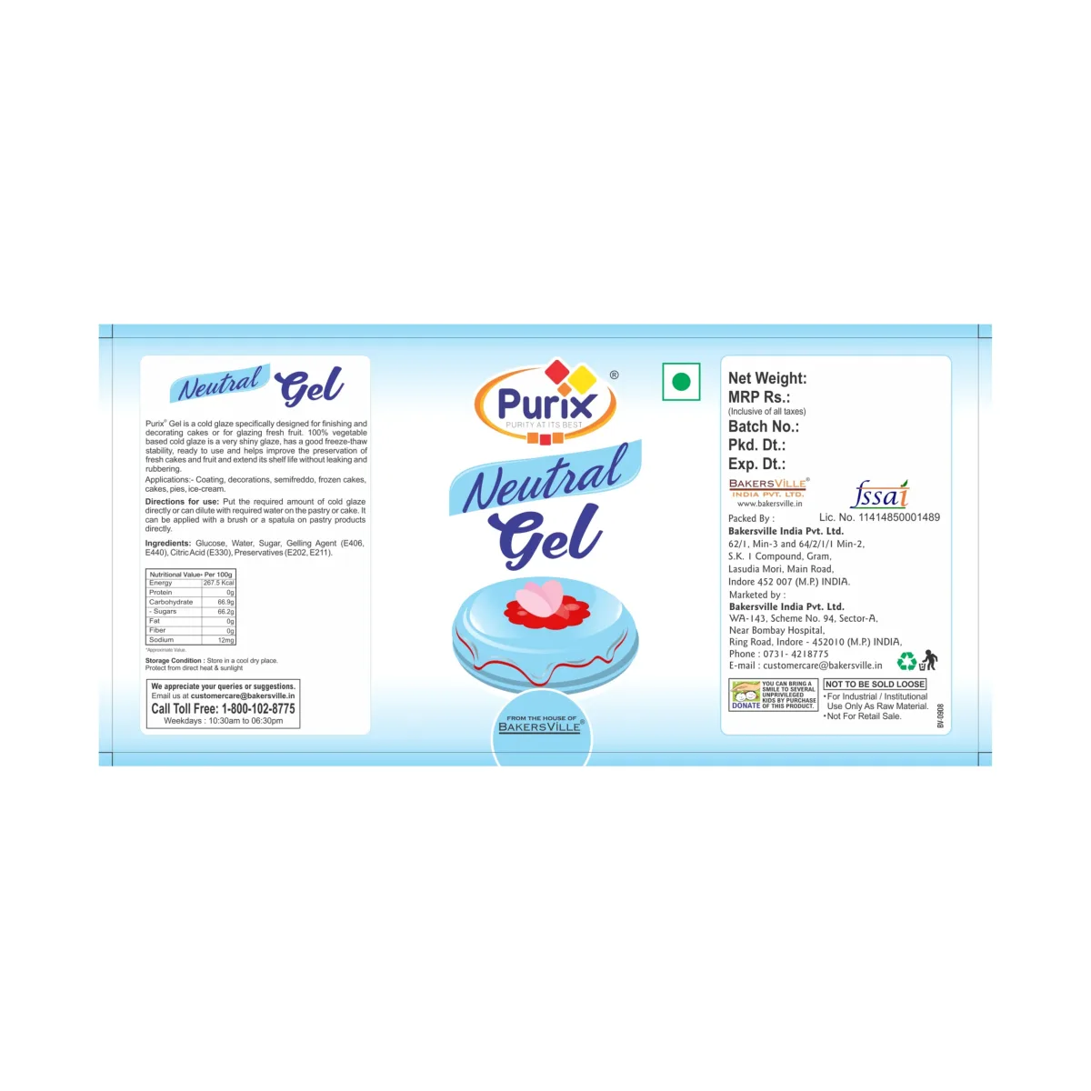 Purix Neutral Gel Cold Glaze, 2.5 Kg - 3