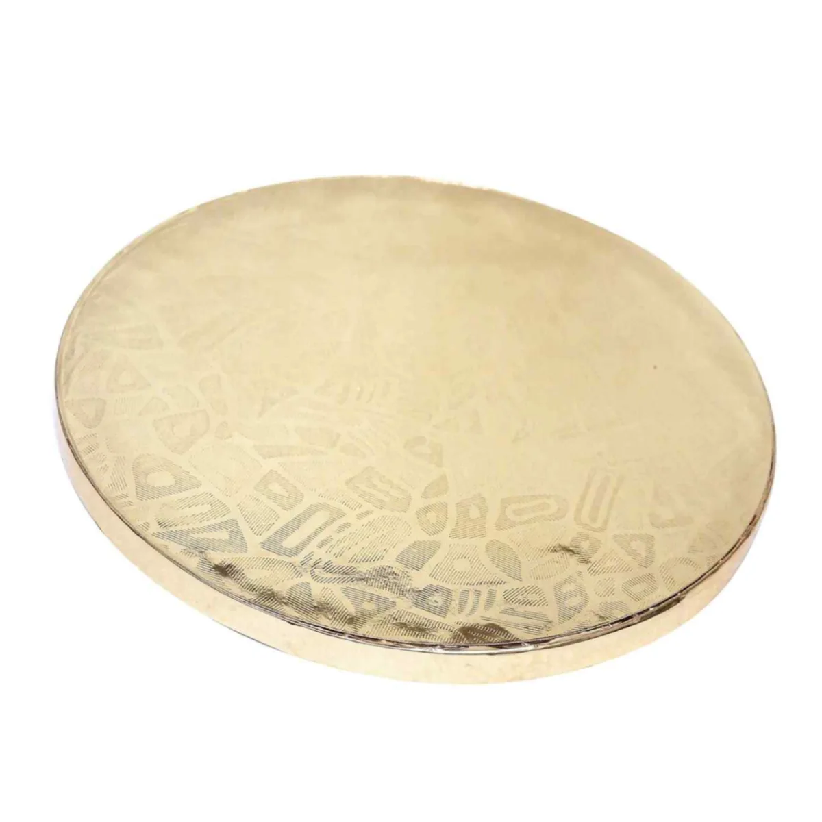 Round Cake Drum Base Golden/Silver 14 Inches - 1