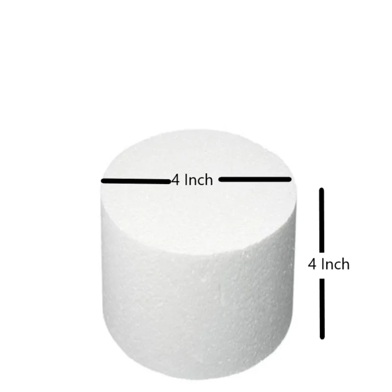 Thermocol Round shape Dummy Cake  4 Inches - 1