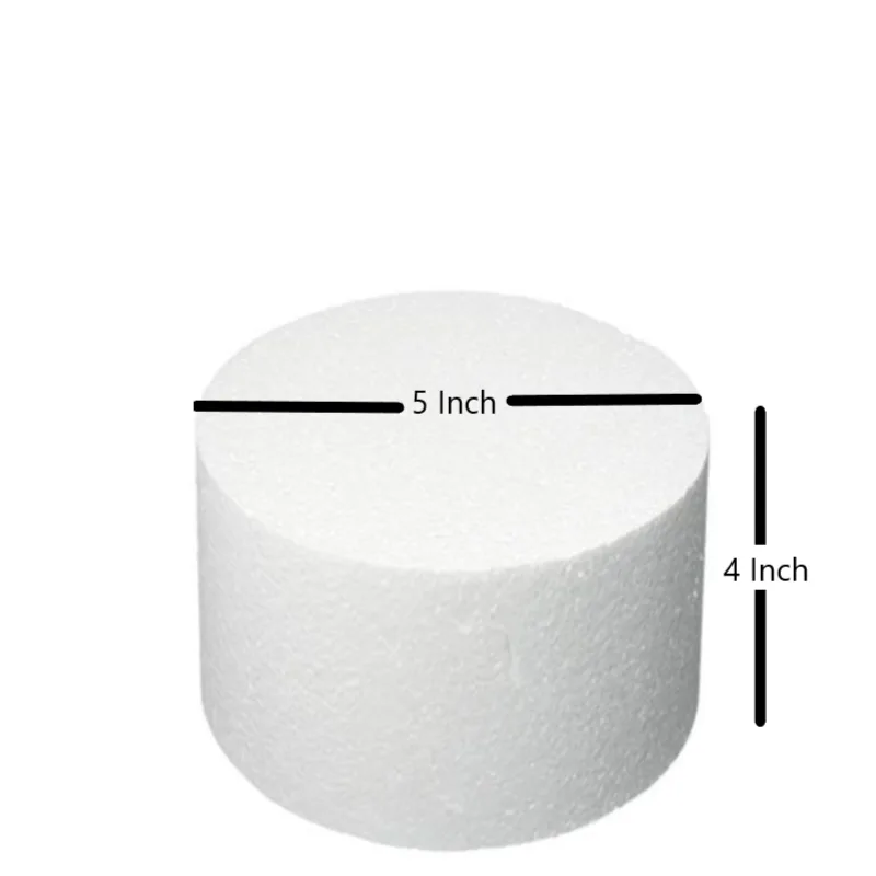 Thermocol Round shape Dummy Cake  5 Inches - 1