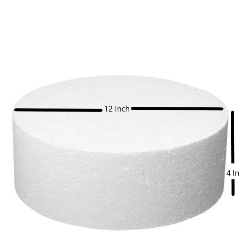 Thermocol Round shape Dummy Cake  12 Inches - 1