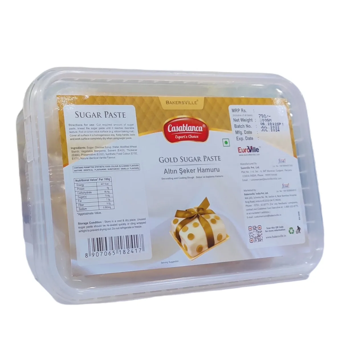 Casablanca Gold Sugar Paste 800Gm - 1