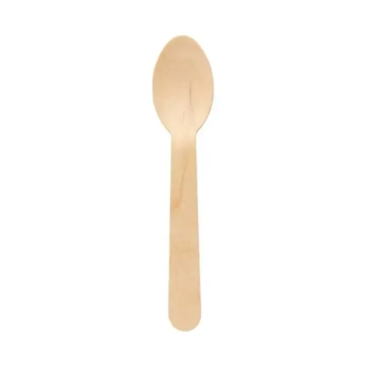 Disposable Wooden Spoon 100Pcs - 2