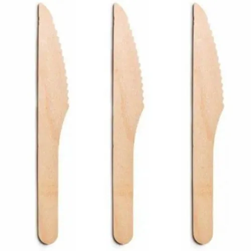 Disposable Wooden Birthday Knife 100Pcs - 1