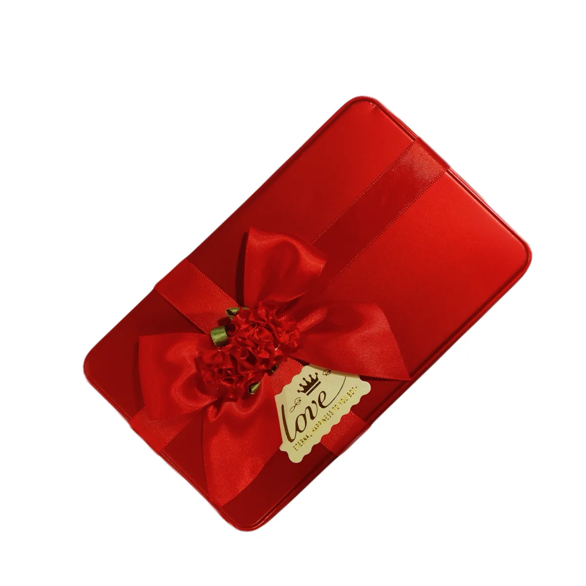 Gift Box Metal Golden And Red Red - 1