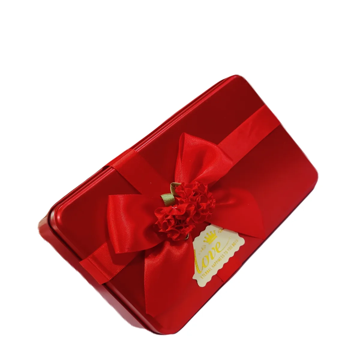 Gift Box Metal Golden And Red Red - 2