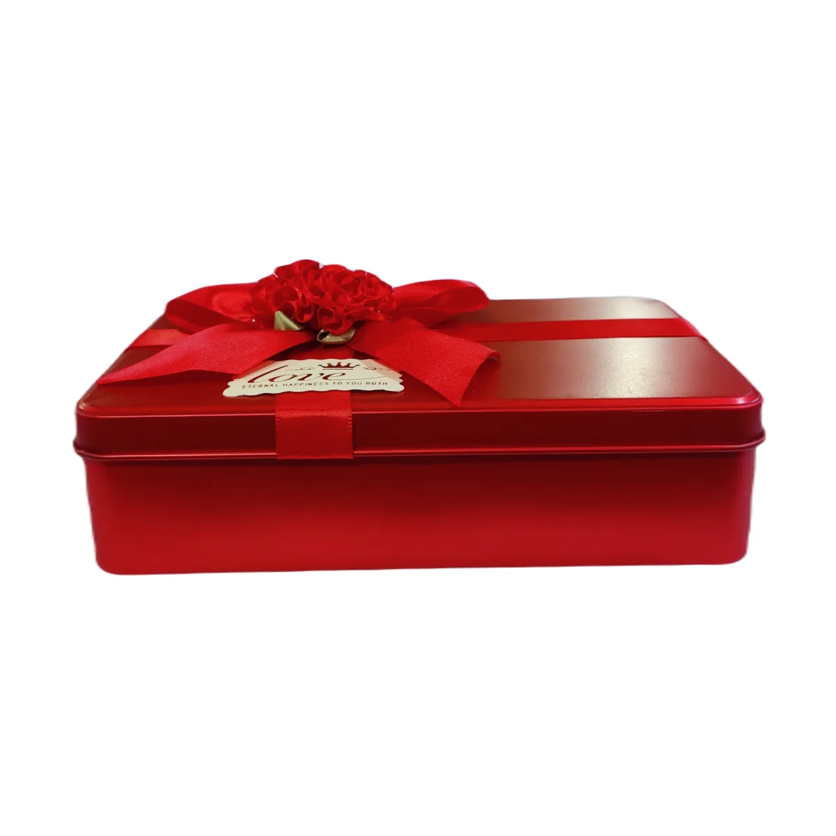 Gift Box Metal Golden And Red Red - 4