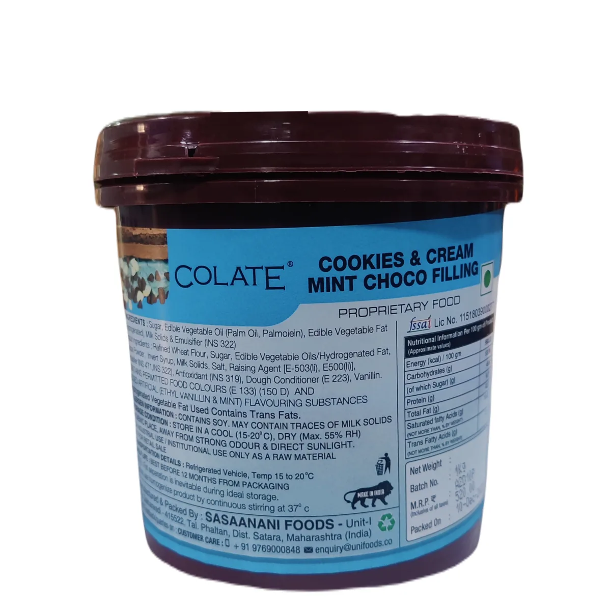Colate Cookies And Cream Mint Choco Filling - 3