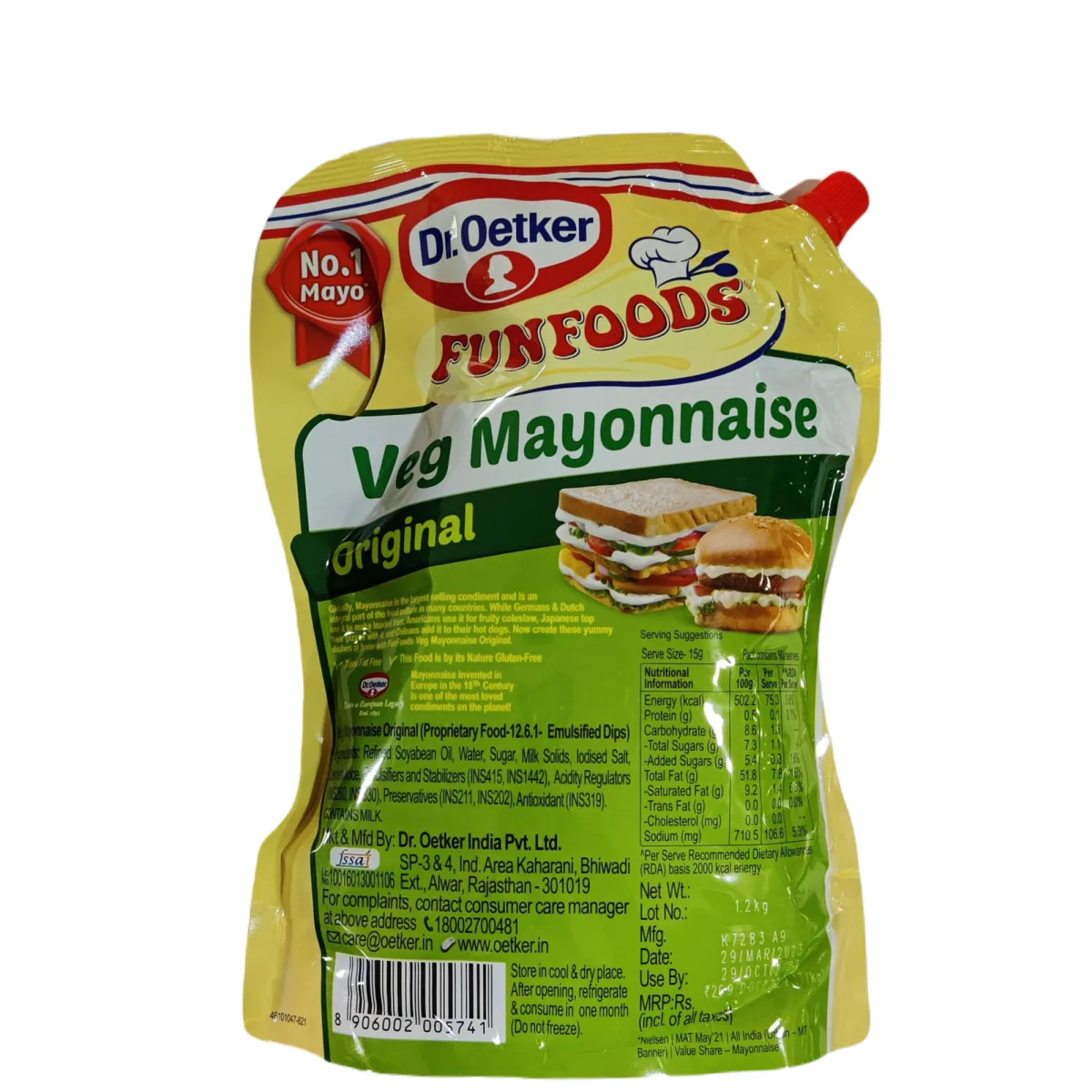 Funfoods Veg Mayonnaise Original - 2