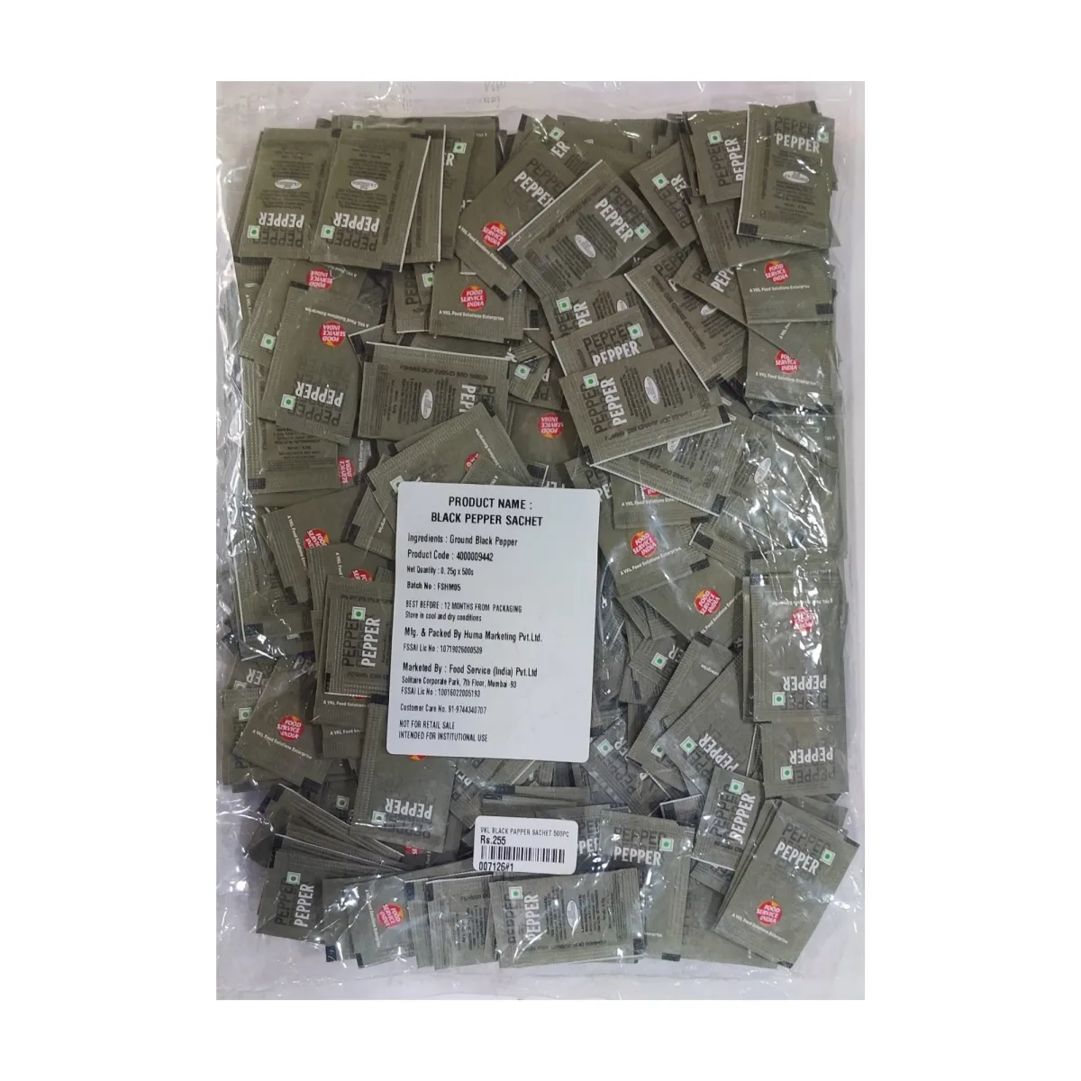 Food Service India Black Pepper Sachet - 3