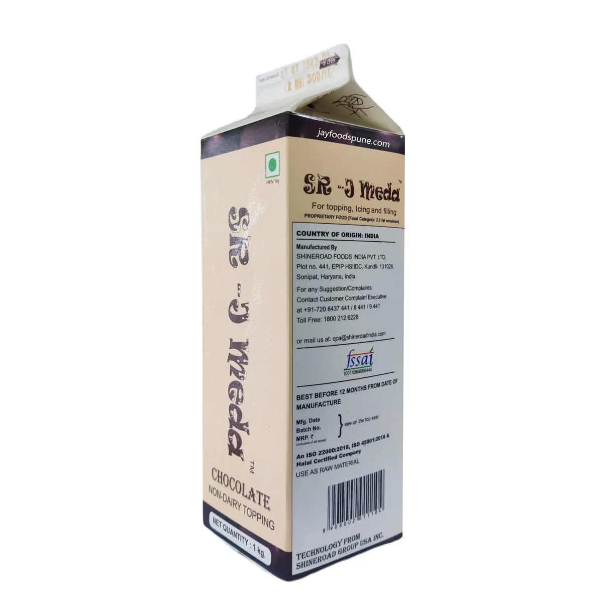Shineroad J-Meda Chocolate Non Dairy Topping - 2