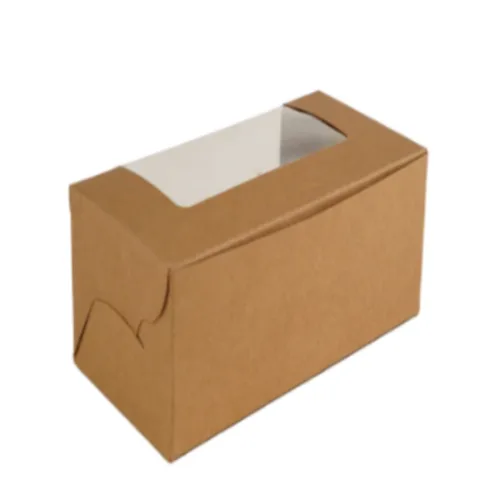 Brown Kraft Brownie Box | Pack Of 10 4 Brownie Box - 1