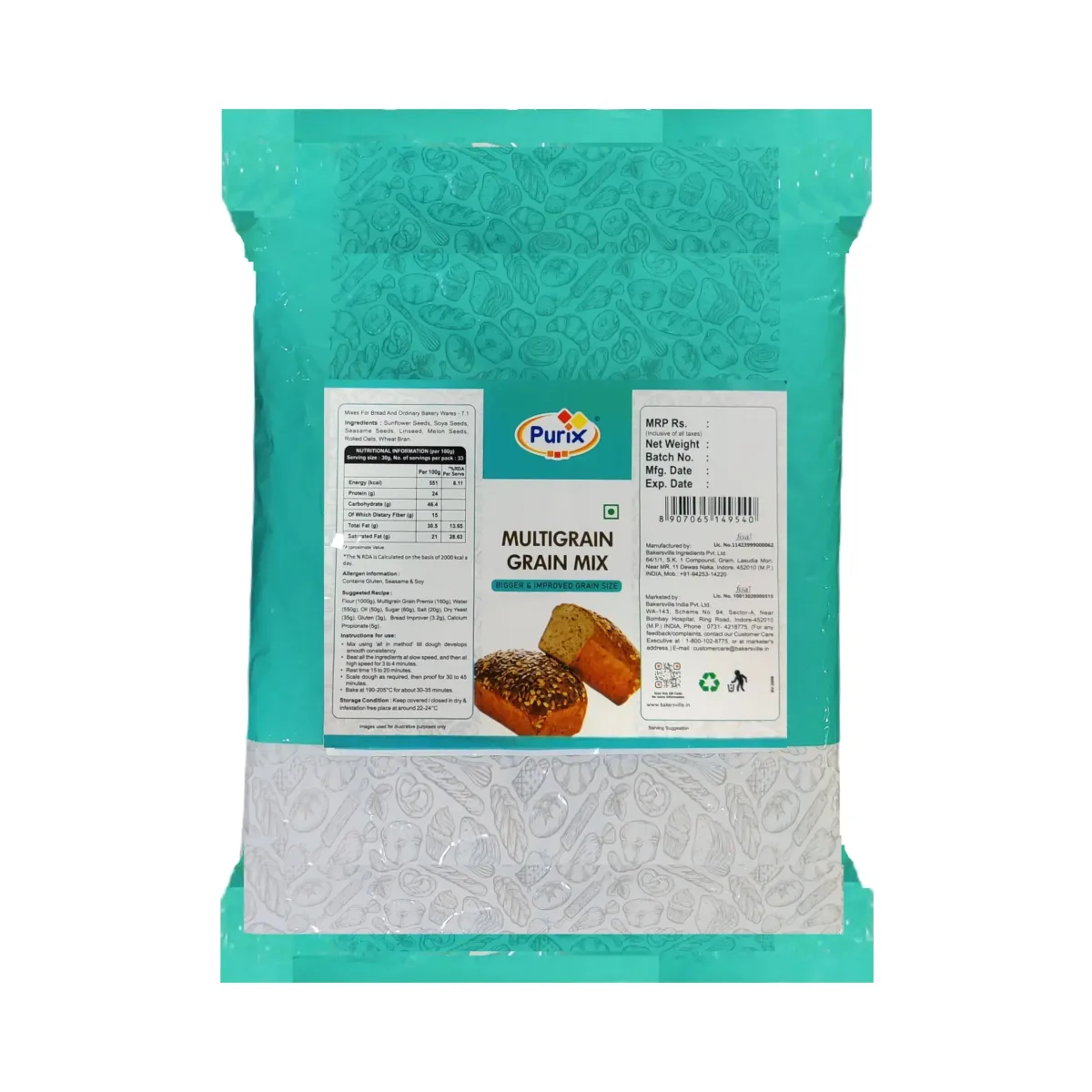Bakersville Purix Multigrain Grain Mix - 1