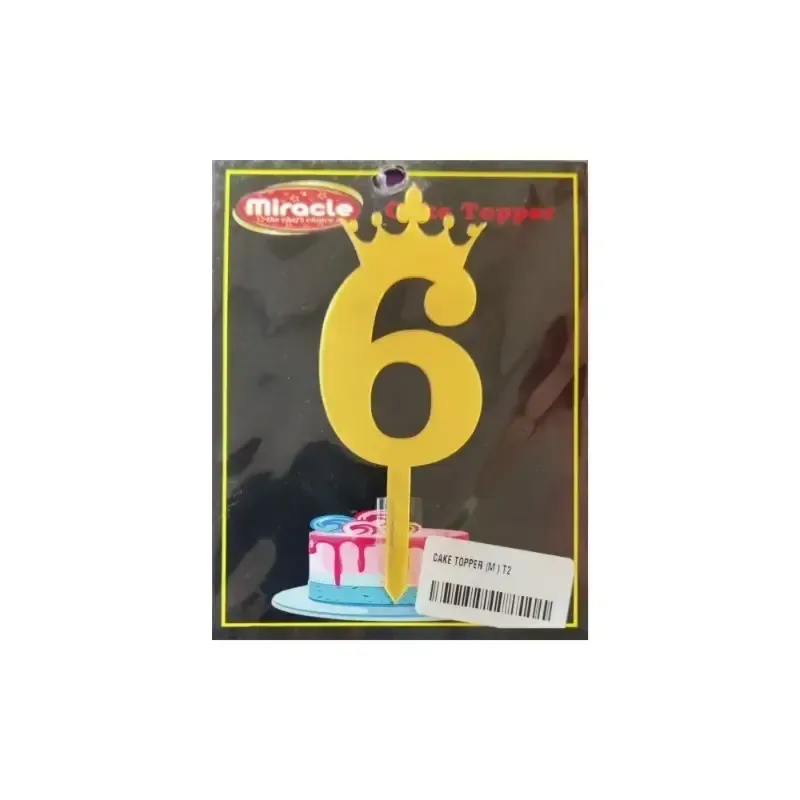 Numbers Cake Topper 6 - 1