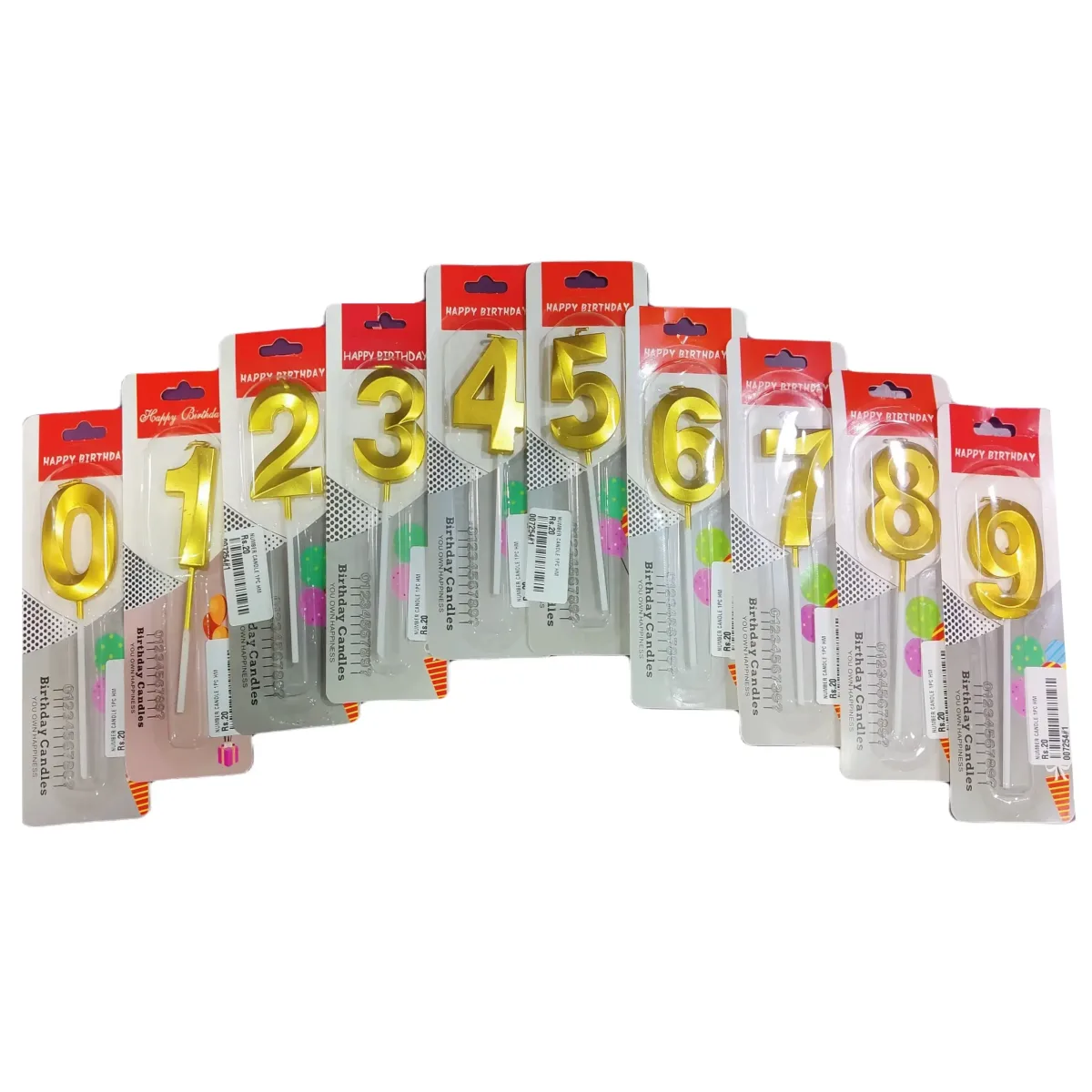 Happy Birthday Numbers Candle Topper - 1