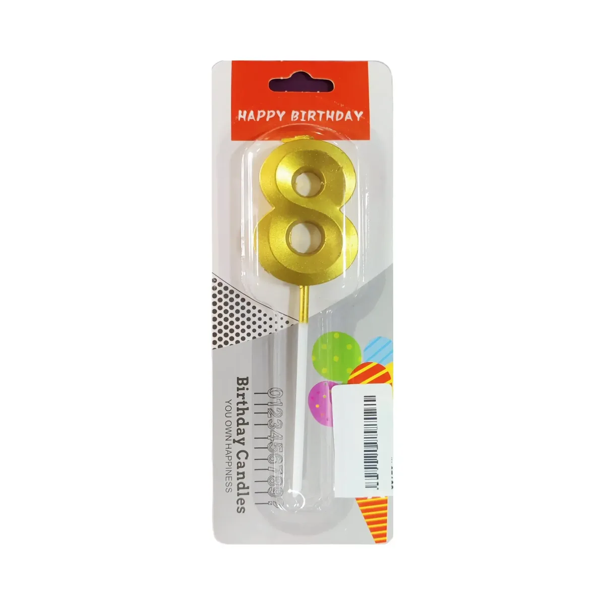 Happy Birthday Numbers Candle Topper 8 - 1