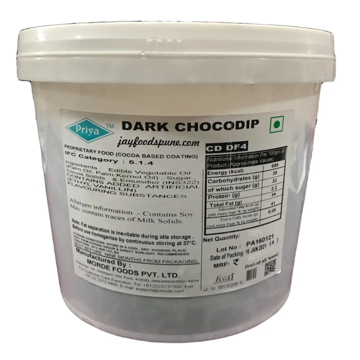 Morde Dark Choco Dip 20 Kg - 1