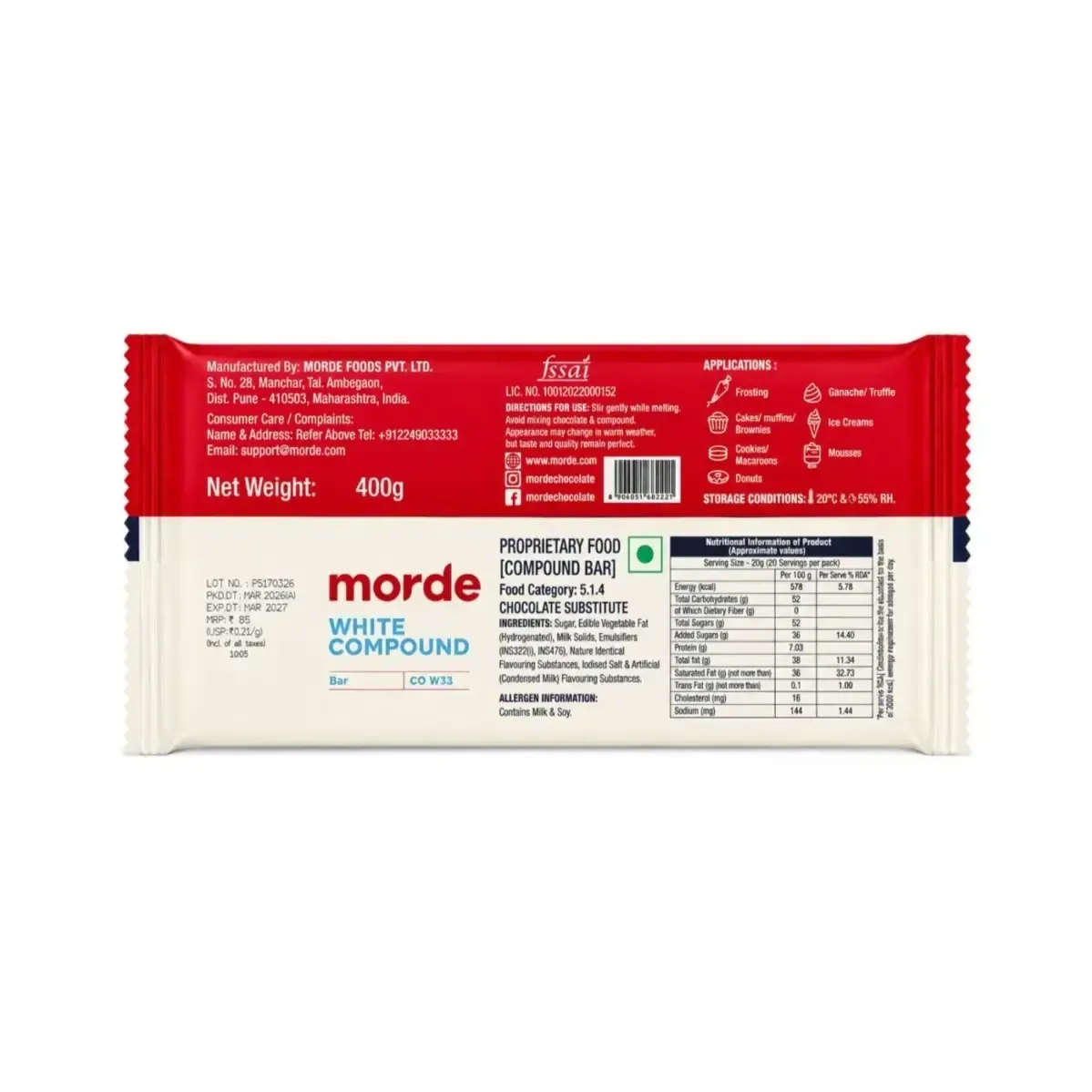Morde White Compound Cow33 400gm - 2
