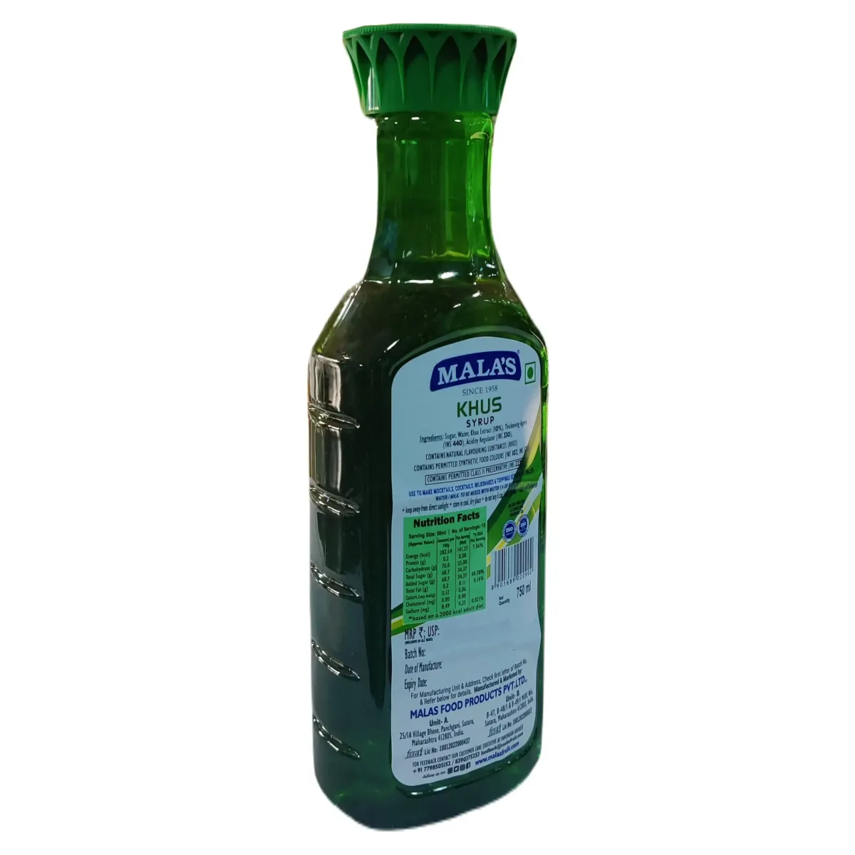Malas Khus Syrup 750ml - 2