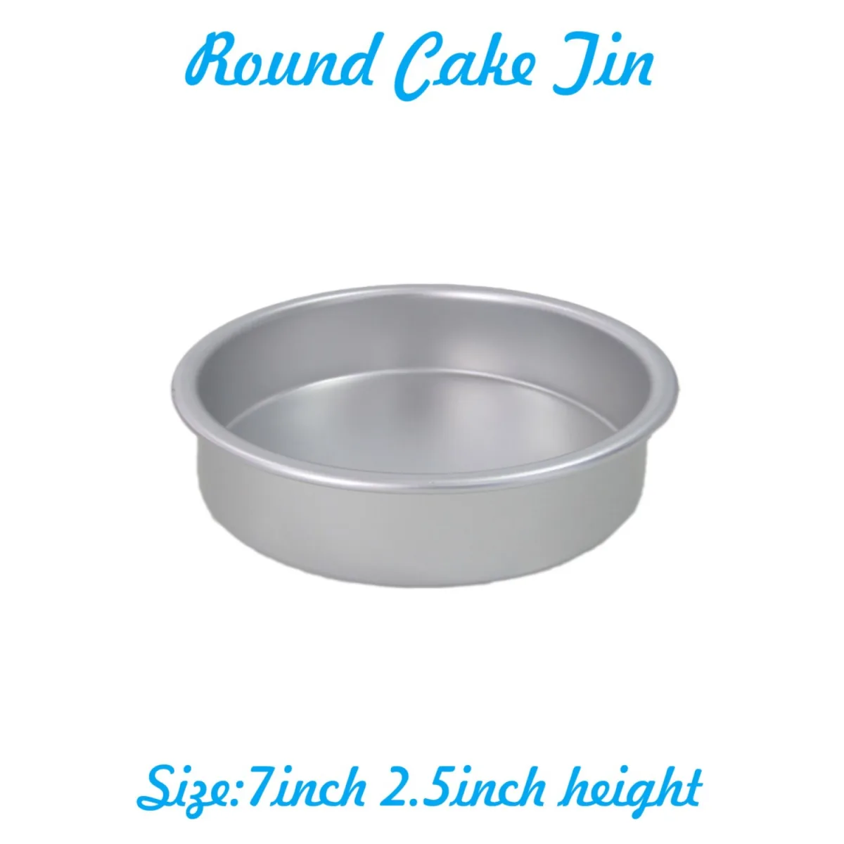 Round Shape Aluminium Cake Mould  7 INCH 2.5 Height - 1