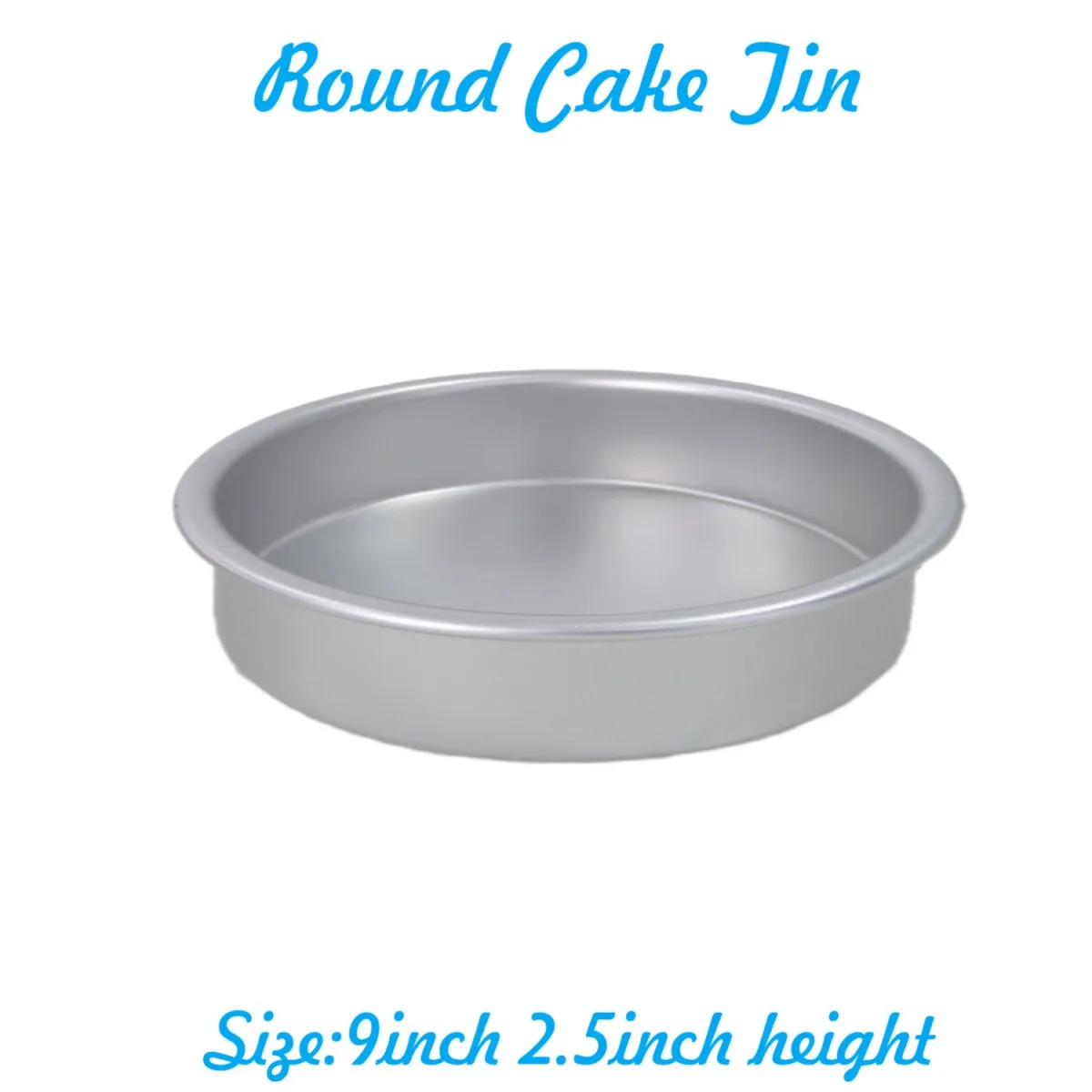 Round Shape Aluminium Cake Mould  9 INCH 2.5 Height - 1