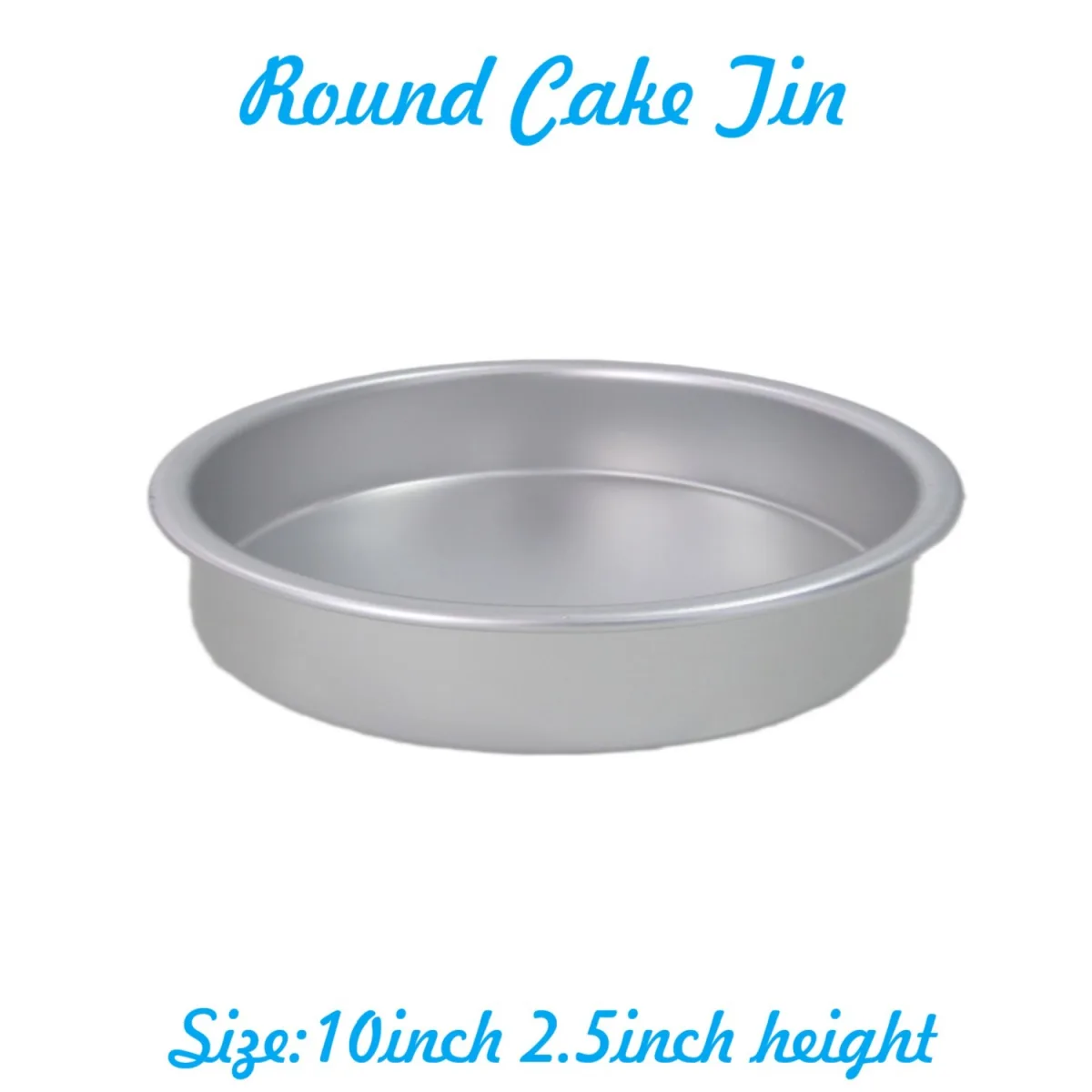 Round Shape Aluminium Cake Mould  10 INCH 2.5 Height - 1