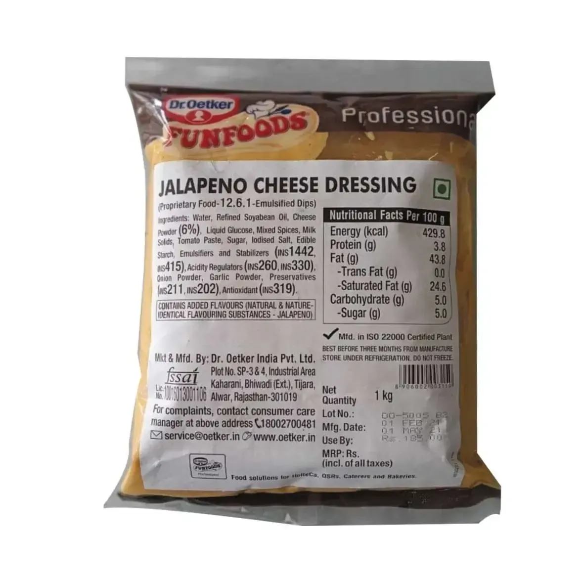 Dr. Oetker Funfood Jalapeno Cheese Dressing 1kg - 2