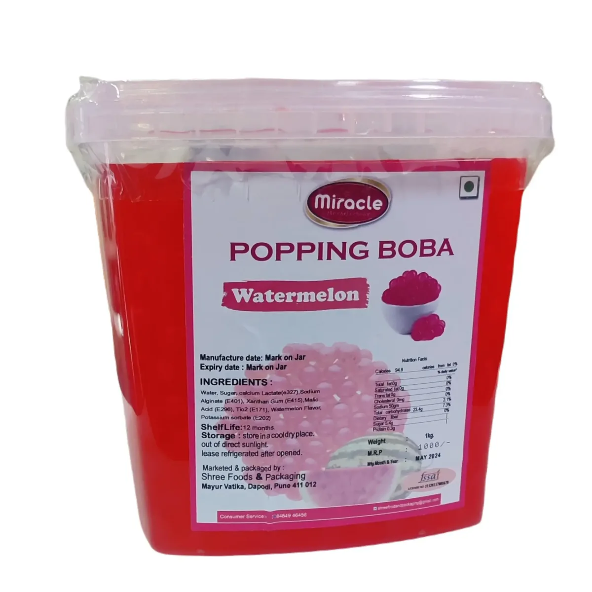 Miracle Popping Boba Watermelon 1kg - 1