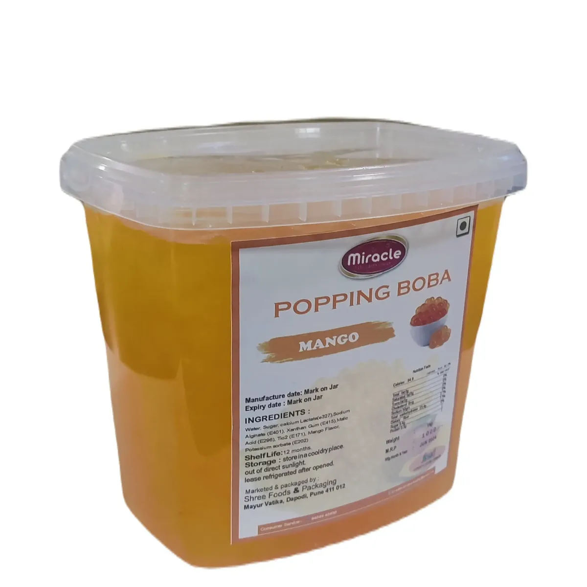 Miracle Popping Boba Mango 1kg - 1