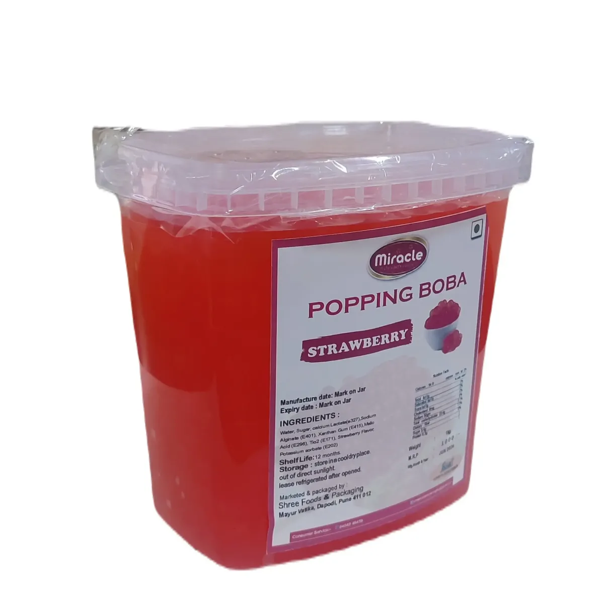 Miracle Popping Boba Strawberry 1kg - 1