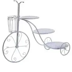 Metal Cycle Cake Stand White - 1