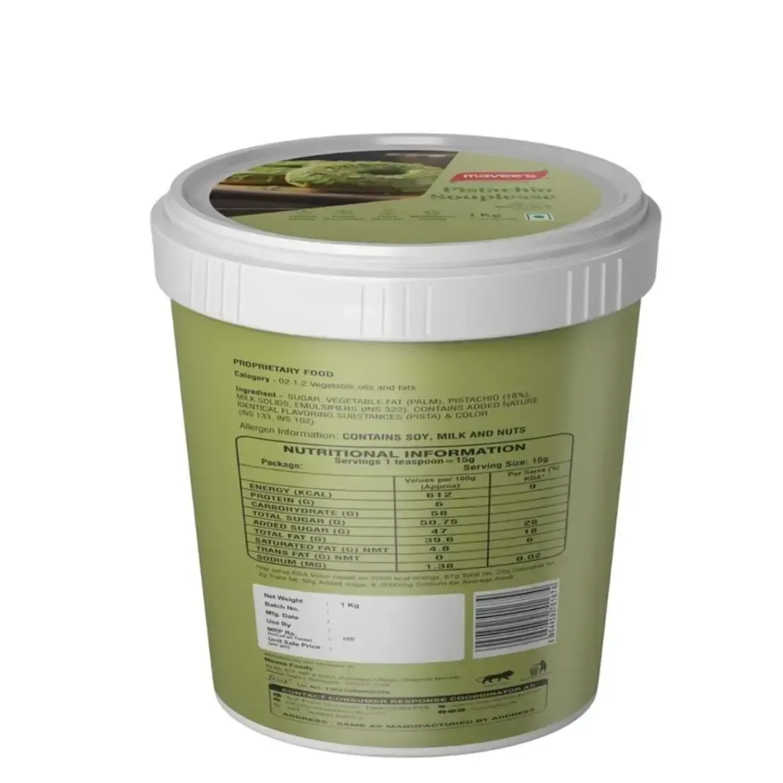 Mavees Pistachio Spread 1kg - 2