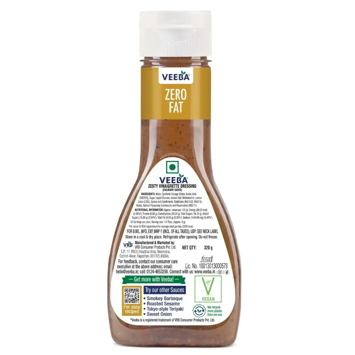 Veeba Zesty Vinaigrette Dressing - 2